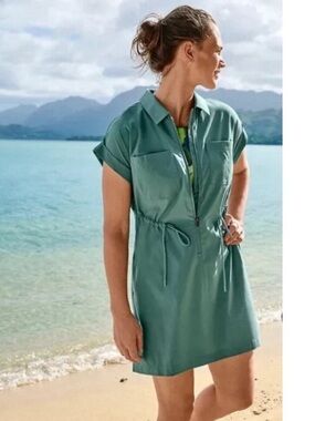 Athleta Topspin Athletic Dress Green Deep Ocean Teal - Small